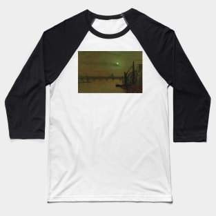 Waterloo Bridge, London, Looking East by John Atkinson Grimshaw Baseball T-Shirt